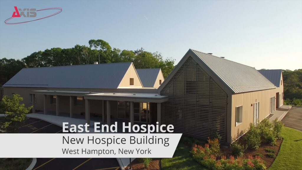 aerial shot of buildings - the hospice